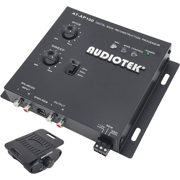 Procesador de graves AUDIOTEK AT-AP100 1/2 Din 15 V RMS