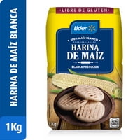 Harina De Maíz Blanca Precocida 1 Kg Lider