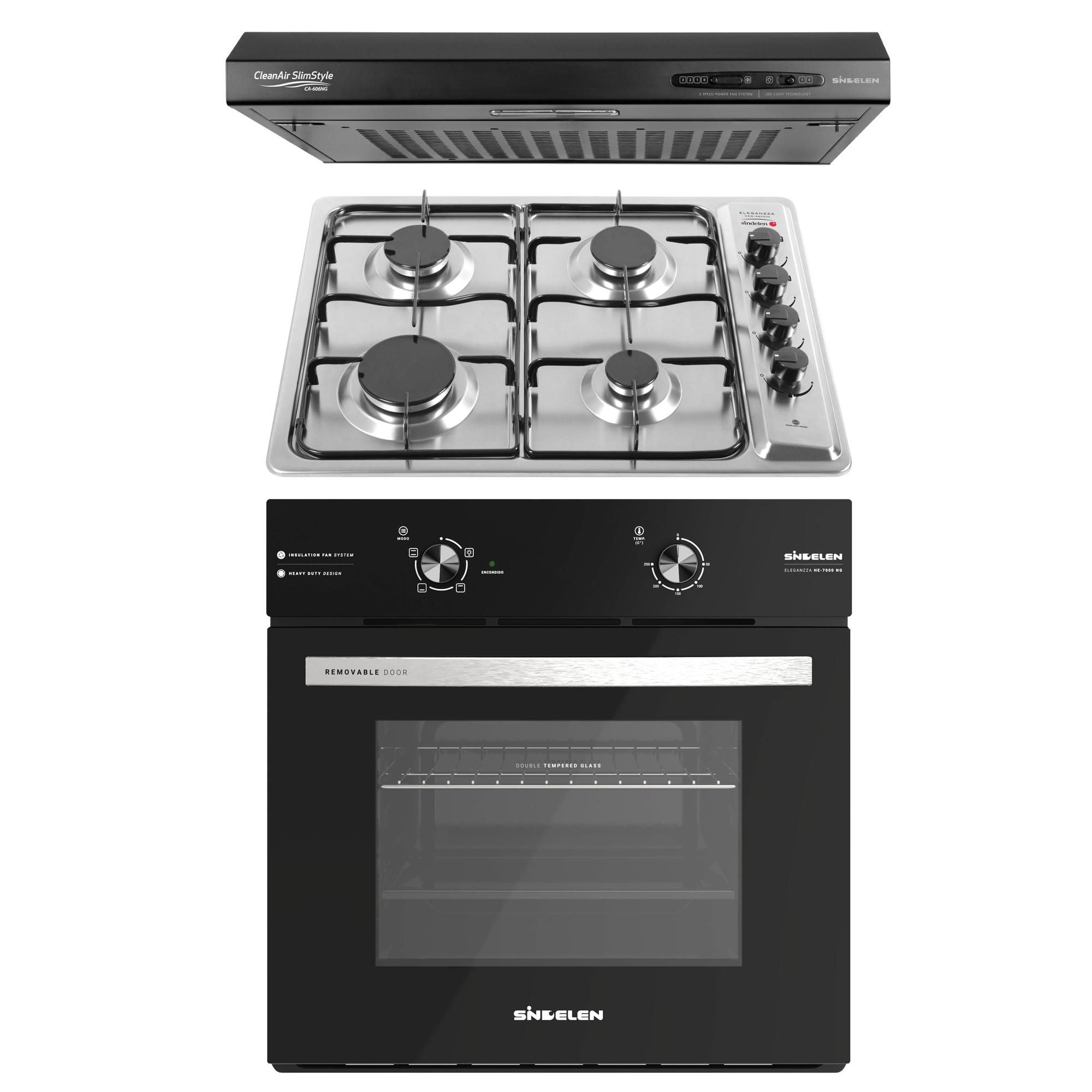 Sindelen - Kit Trio Empotrables Kit-157 Campana - Encimera Y Horno