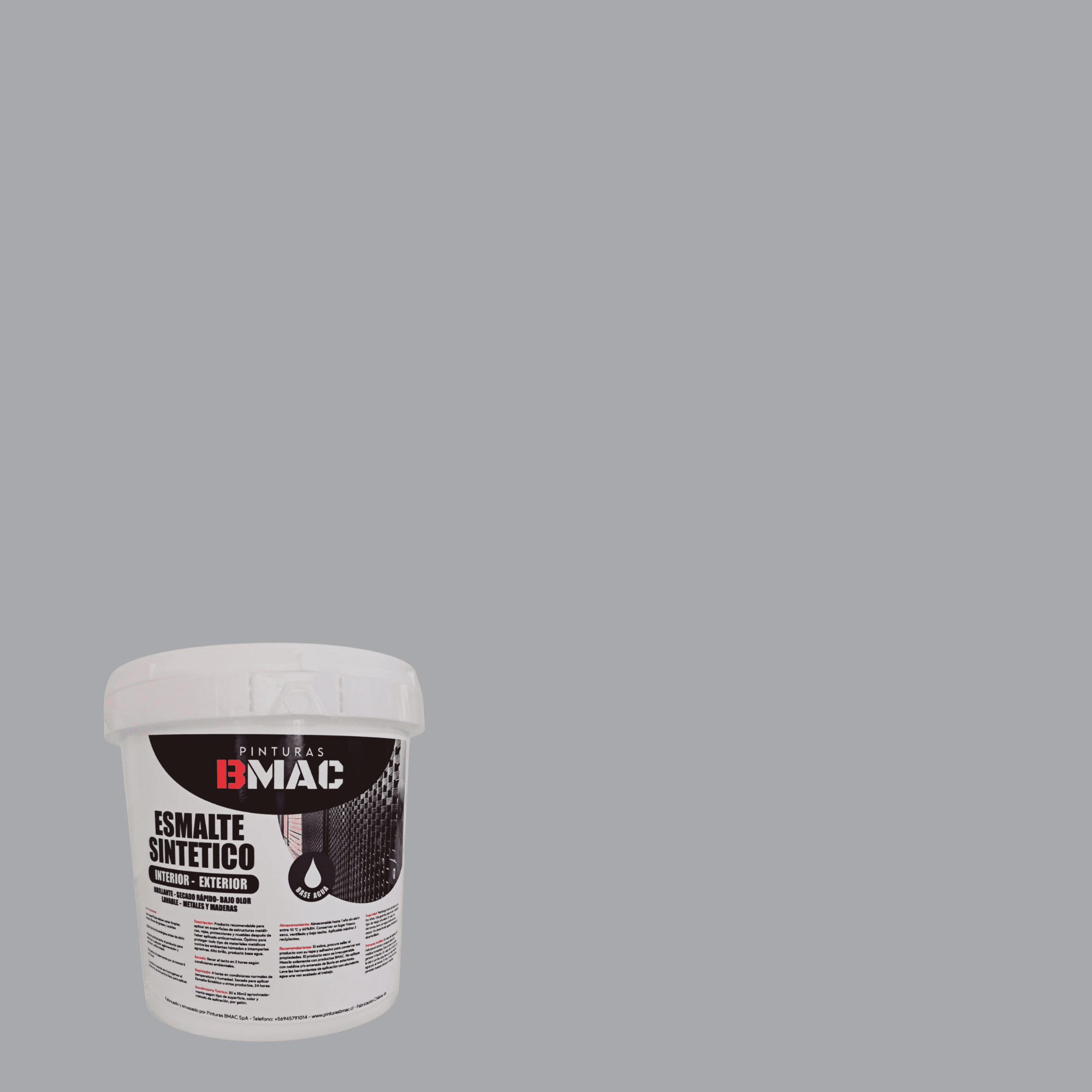 Bmac - Esmalte Sintetico Gris Perla Brillante Galon