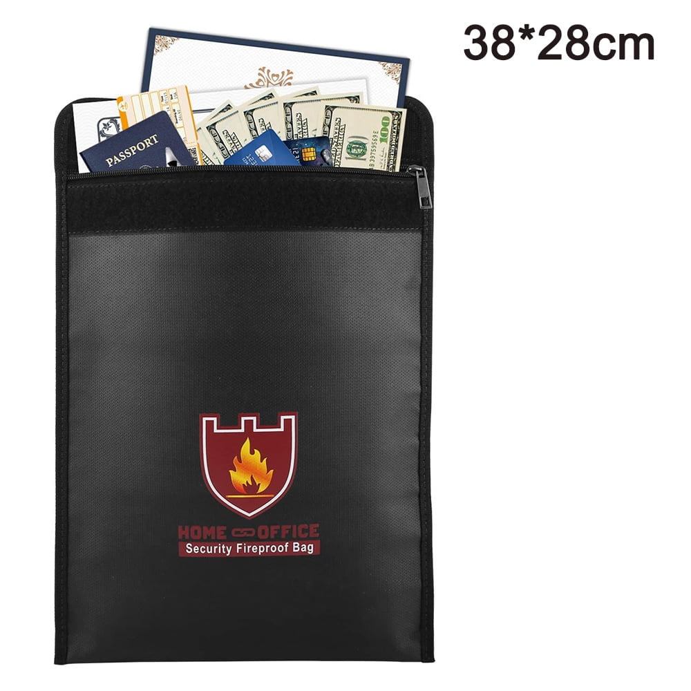 Bolsa Segura Ignífuga Y Resistente Al Agua (20.5x11x2cm): Protege Tus Documentos Y Joyas Del Fuego
