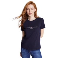 Camiseta Tommy Hilfiger Para Mujer, Corte Regular, Logotipo Bordado