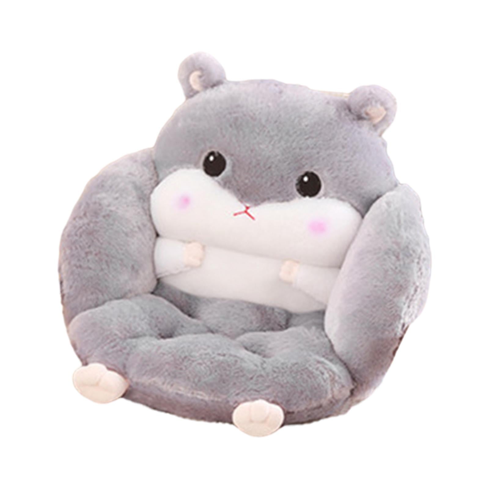 Magideal - Cojín De Asiento Para Hámster, Cojín De Animales, Oficina Suave Con Respaldo, Cojín De Asiento, Cojín De Silla Para Apartamento, Decoración Del Hogar, Gris