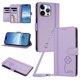 thumbnail image 1 of Funda Cartera Trébol para iPhone 13 Pro con Ranuras Tarjetas y Carga Inalámbrica Morado claro, 1 of 6