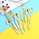 thumbnail image 3 of XmhyTop Juego de Cubiertos de Oro Negro 24 Piezas Flatware Set de Acero Inoxidable, Ideal para Familias y Eventos, 3 of 5