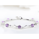 thumbnail image 1 of Pulsera amatista con caja redonda plata 925 bañ Lila púrpura, 1 of 3