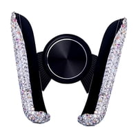 Magideal - Soporte Para Teléfono Para Automóvil, Clip Para Ventilación De Automóvil, Soporte Automático, Mini Accesorios Universales Para Automóvil Soporte Para Diamantes De Imitación De Colores