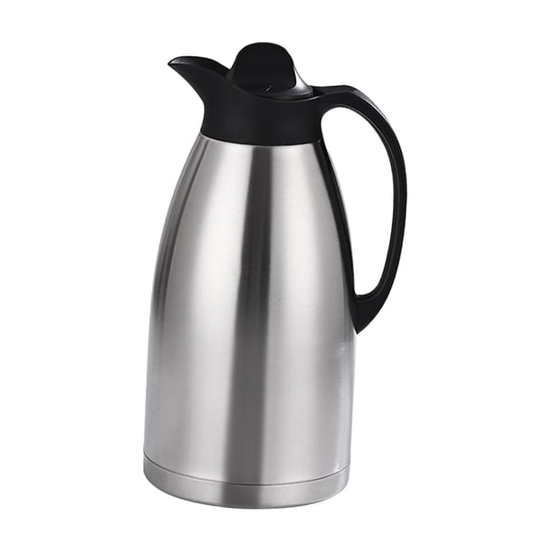Jarra Térmica de Acero Inoxidable con Tapa Hermética Dispensador de Café y Té Tecnología de Aislamiento de Vacío Adecuada para Fiestas y Celebraciones 2 litros