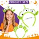 thumbnail image 3 of Diadema CCINEE Alien de Peluche - Pack de 2, Verde con Tres Ojos, 3 of 7