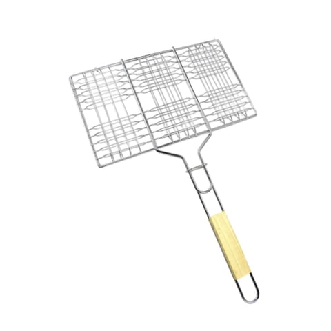 Ioensy - Cesta Para Parrilla De Acero Inoxidable Para Verduras, Pollo Y Mariscos (33,5 X 20 Cm)