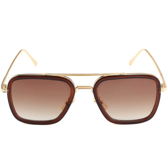 Gafas de sol AIEYEZO Tony Stark vintage con montura metálica cuadrada
