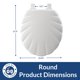 thumbnail image 4 of Asiento de inodoro Mayfair con carcasa esculpida, madera duradera, redonda, blanca, 4 of 8