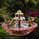 thumbnail image 1 of Baño pájaros solar colgante fuente doble aves silvestres colibríes, 1 of 6