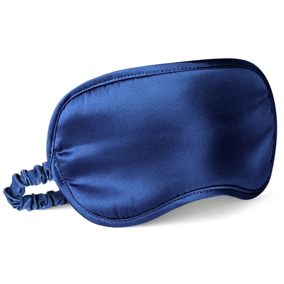 Máscara de ojos Silk Sleep LULUSILK Mulberry con correa elástica, color azul marino