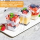 thumbnail image 4 of Paquete de 50 vasos de plástico transparente para postre de 145 ml con tapa y cuchara, vasos cuadrados reutilizables para aperitivos, vasos para servir chupitos de postre y mini vasos para degustación, 4 of 5