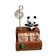thumbnail image 5 of Calendario De Escritorio Con Caja De Música De Madera Y Estatua De Panda Para El Dormitorio, El Armario Y El Escritorio, 5 of 5