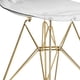 thumbnail image 5 of Silla de comedor LeisureMod Cresco, moderna, con base Eiffel dorada, transparente, 5 of 9