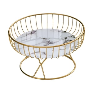 Bothyi - Cesta De Frutas Centro De Mesa Para El Hogar Jardín Mesa De Comedor Sala De Estar Blanco Negro