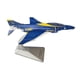 thumbnail image 5 of Modelo De Caza A Escala 1/144, Modelo De Avión De Aleación Fundida A Presión Para Estanterías, Cafeterías Y Bares, Color Azul., 5 of 5