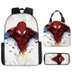 thumbnail image 1 of 3pcs/set Disney Children 3d Cute Spider Man Design Backpack Stitch Boys Primary School Bag Kids Kindergarten Backpack Mochila, 1 of 3