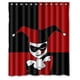 thumbnail image 1 of Cortina de ducha Harley Quinn, juego de cortina de baño con ganchos, tamaño 60 x 72 pulgadas, 1 of 3