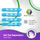 thumbnail image 3 of Separadores de dedos de gel Mars Wellness, 2 pares, alivio del dolor, 3 of 6