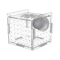 Magideal - Caja De Cría De Peces De Acuario Accesorio De Acuario Caja De Cría De Aislamiento De Peces Transparente Para Guppy Alevines Recién Nacidos Camarones P 8Cmx8Cmx8Cm