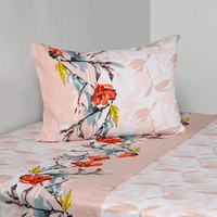 Genérico - Sabanas Super King Af Cannon 144 Hilos Diseño Aqua Rosada