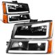 thumbnail image 1 of Juego de faros LED DRL negro ámbar DNA MOTORING, 1 of 7