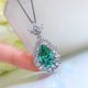 thumbnail image 3 of Collar Colgante de Aniversario de Piedra Preciosa con Diamantes de Alto Carbono de Turmalina Pera Paraiba en Plata Esterlina 925 Joyería Fina, 3 of 6