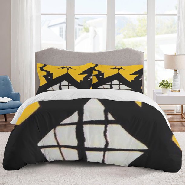 The Nightmare Before Christmas Bedding Sets Cartoon Duvet Cover Lightweight 3 Piece Bet Sets for Kids Boys Girls