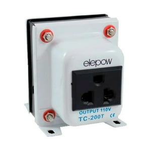 Elepow - Transformador De Electricidad 100W 220V A 110V Blanco