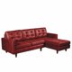 thumbnail image 2 of Sofa Chaiselong Izq Napoles Cuero Kentucky Rojo, 2 of 5