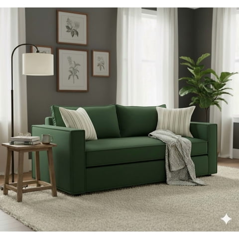 Sitial Home - Sofa 3 Cuerpos Amira Verde Resortes Full Comfort