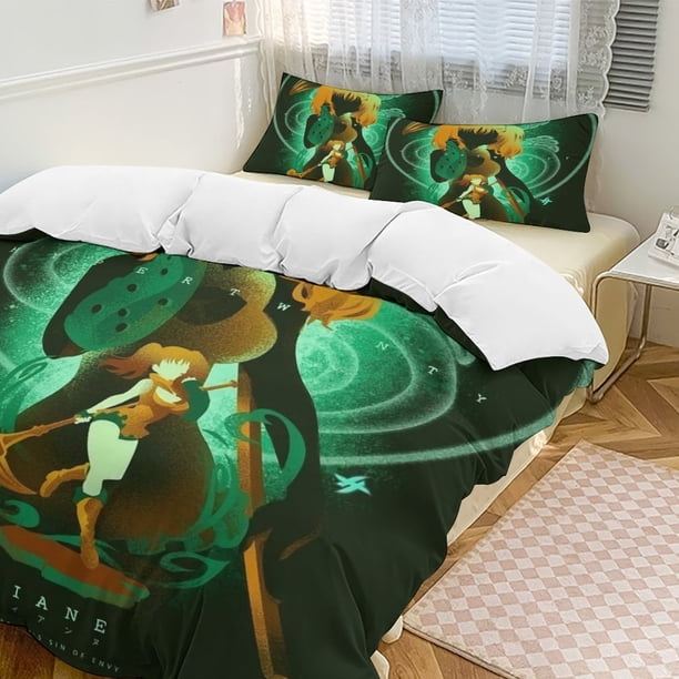 The Seven Deadly Sins Anime Home Bed 3-piece Set Classic Japanese Anime Polyester Wash Student Dormitory Set