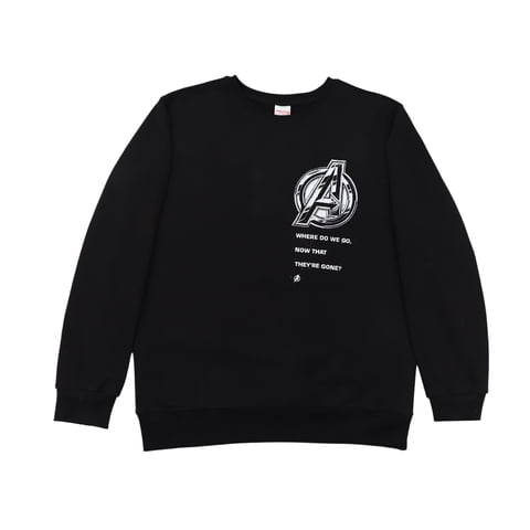 Poleron Hombre Avengers Logo Negro Marvel