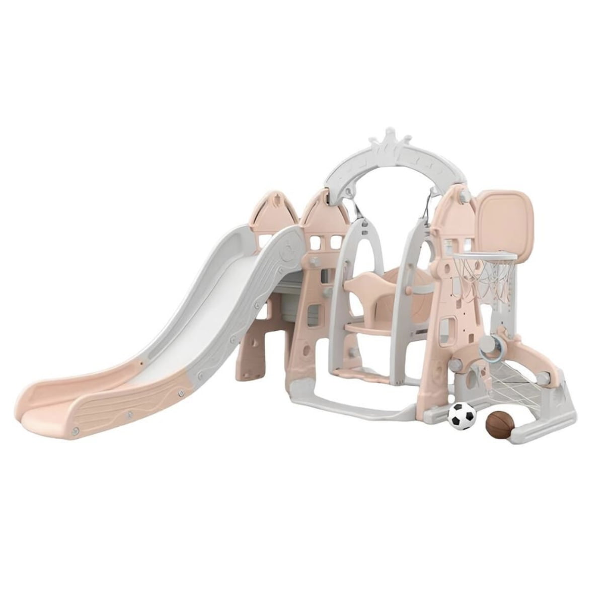 Resbalín Columpio 5 En 1 Con Accesorios Rosado Lubabycas