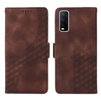 Carcasa Foxdock Vivo Y20 De Cuero Pu, Diseño Acolchado Clásico, Protección Contra Caídas Y Rayones