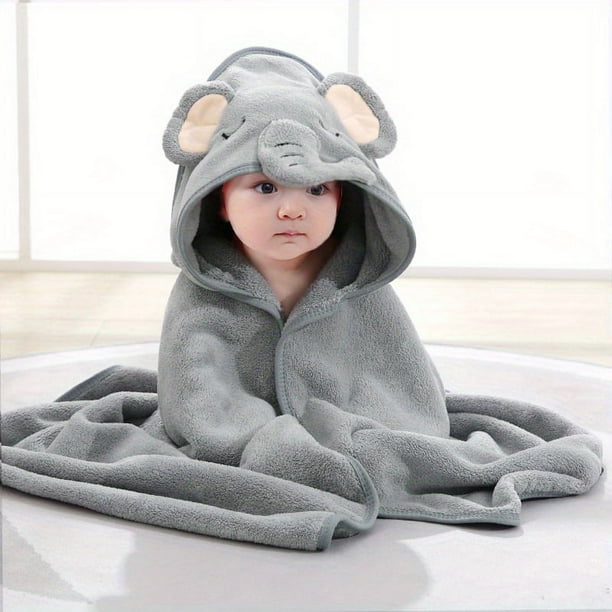 1pc Baby Hooded Towel And Shower Cap, Ultra Soft Absorbent And Non-Balling Baby Bath Towel Swaddling Blankets, Soft Adjustable Hair Washing Hat For Toddlers, For Boy And Girl