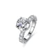 thumbnail image 1 of Anillos de Compromiso Moissanite Redondos con Halo Oculto para Mujer 3 Quilates Color D Claridad VVS1 Anillo Moissanite 925 Plata de Ley con Baño de Oro de 18K Anillos de Promesa y Boda, 1 of 7