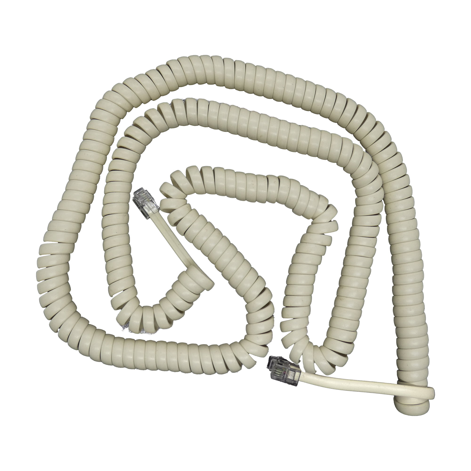 Cable De Teléfono Retráctil Marfil Macrotel De 7,5 Metros