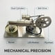 thumbnail image 4 of Kit de motor Stirling de un solo cilindro de metal Pktiugf, 4 of 7