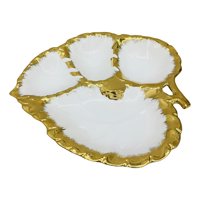 Genérico - Bandeja Decorativa Aperitivos Forma Hoja Festoneada Jhn