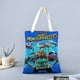 thumbnail image 2 of Mighty MonsterWheelies Bolso de tela con estampado de lienzo para mujer, bolsa de compras reutilizable y estética, con cremallera interior, regalo para mujer,40*45cm., 2 of 6