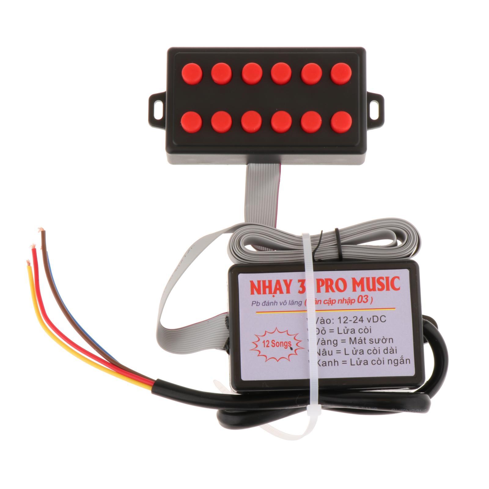 Magideal - Controlador De Bocina De Coche, Varios Efectos De Sonido, Interruptor De Control De Línea, Universal, Eléctrico, Altavoces Para Vehículos De Emergenci 12 Sonido