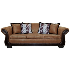 América Decora - Sofá Con Resorte Estructural 4 Personas Finis Envejecido Terracota