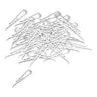 Magideal - 200 Pinzas Transparentes Para Camisa, Pinzas De Transparentes, Pinzas Para Ropa Duraderas, Pinzas Para Ropa En Forma De U Para Suéteres, Abr Diente Cuadrado 38Mm