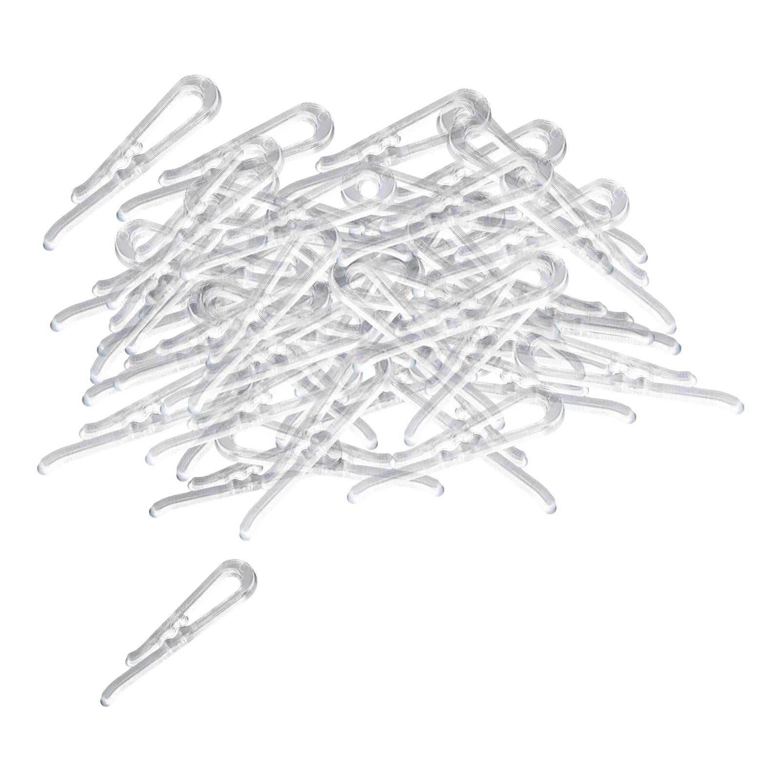 Magideal - 200 Pinzas Transparentes Para Camisa, Pinzas De Transparentes, Pinzas Para Ropa Duraderas, Pinzas Para Ropa En Forma De U Para Suéteres, Abr Diente Cuadrado 38mm