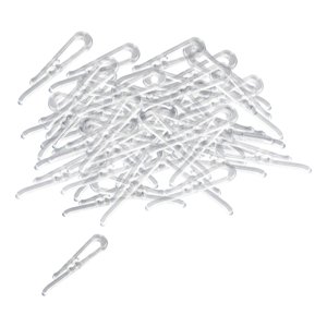 Magideal - 200 Pinzas Transparentes Para Camisa, Pinzas De Transparentes, Pinzas Para Ropa Duraderas, Pinzas Para Ropa En Forma De U Para Suéteres, Abr Diente Cuadrado 38Mm