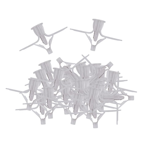 Bothyi - 100X Tapones De Cartón Yeso Tornillos Hardware Anclaje De Paneles De Yeso Para Instalación De Lámparas Blanco